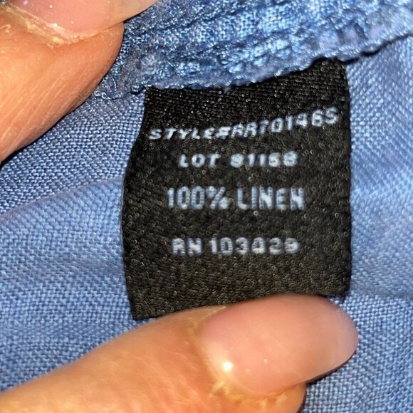 Anthropologie MARRAKECH Women's 100% Linen Cargo Joggers Sky Blue -EUC - Size 26 - Picture 12 of 14